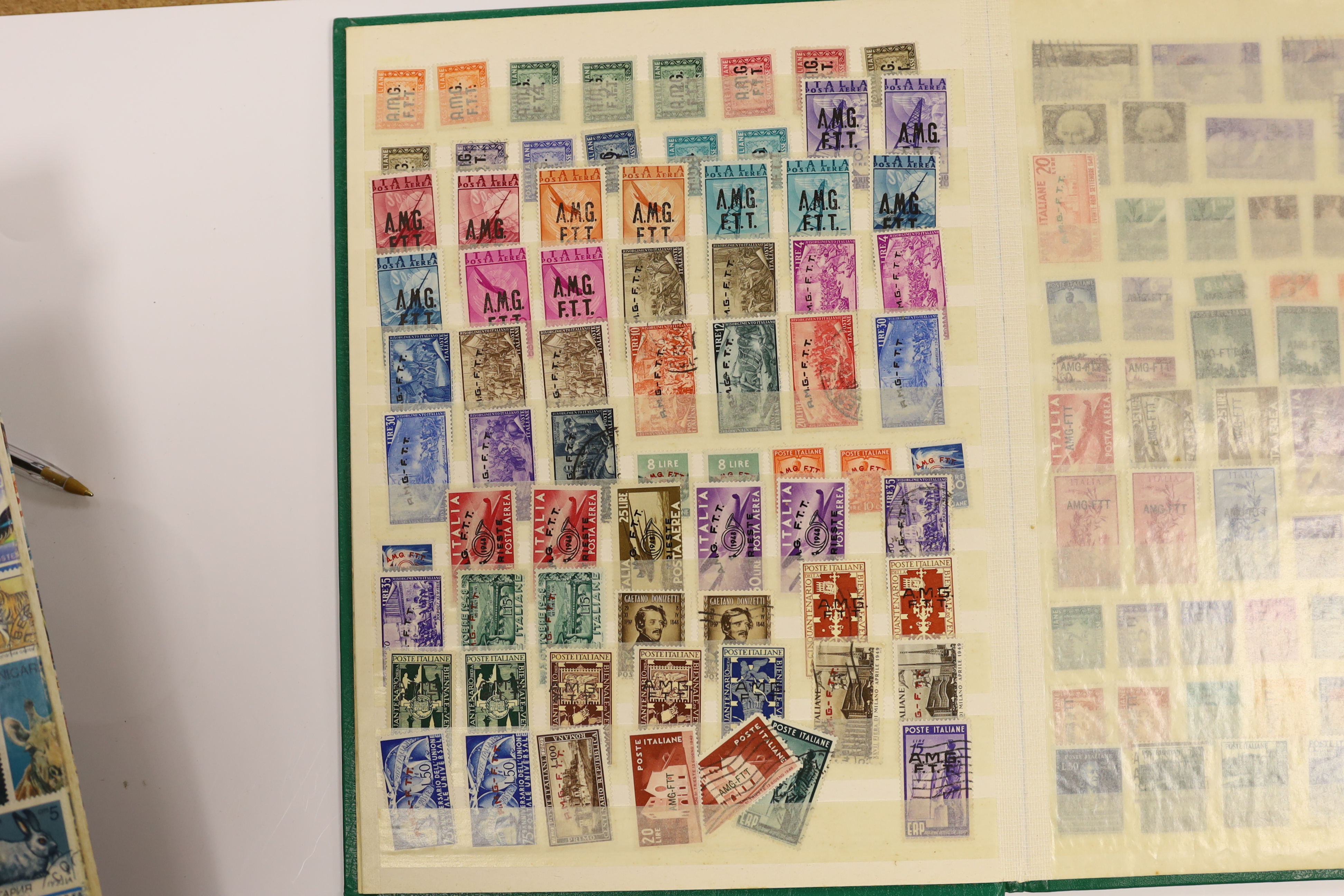 Various collections of stamps in nine albums and stockbooks Including France and Colonies, Latvia, Trieste, Norway, Estonia, etc.